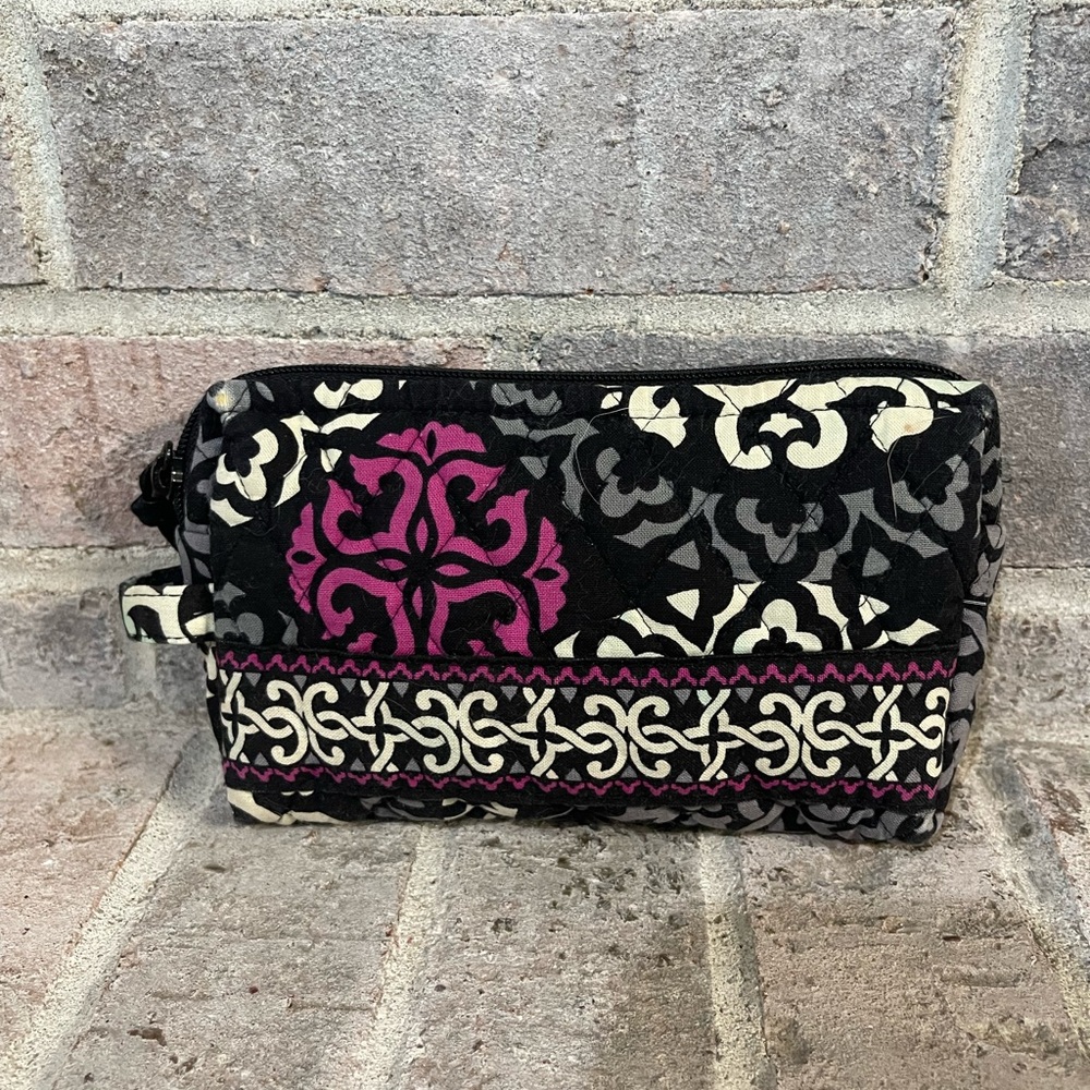 Vera Bradley Black and Pink Cosmetic Bag